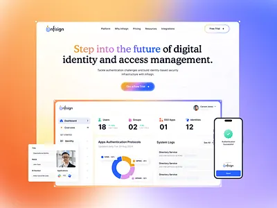Sneak peek from the Infisign revamp project. conversion rate optimisation design homepage marketing website saas saas website ui web design website