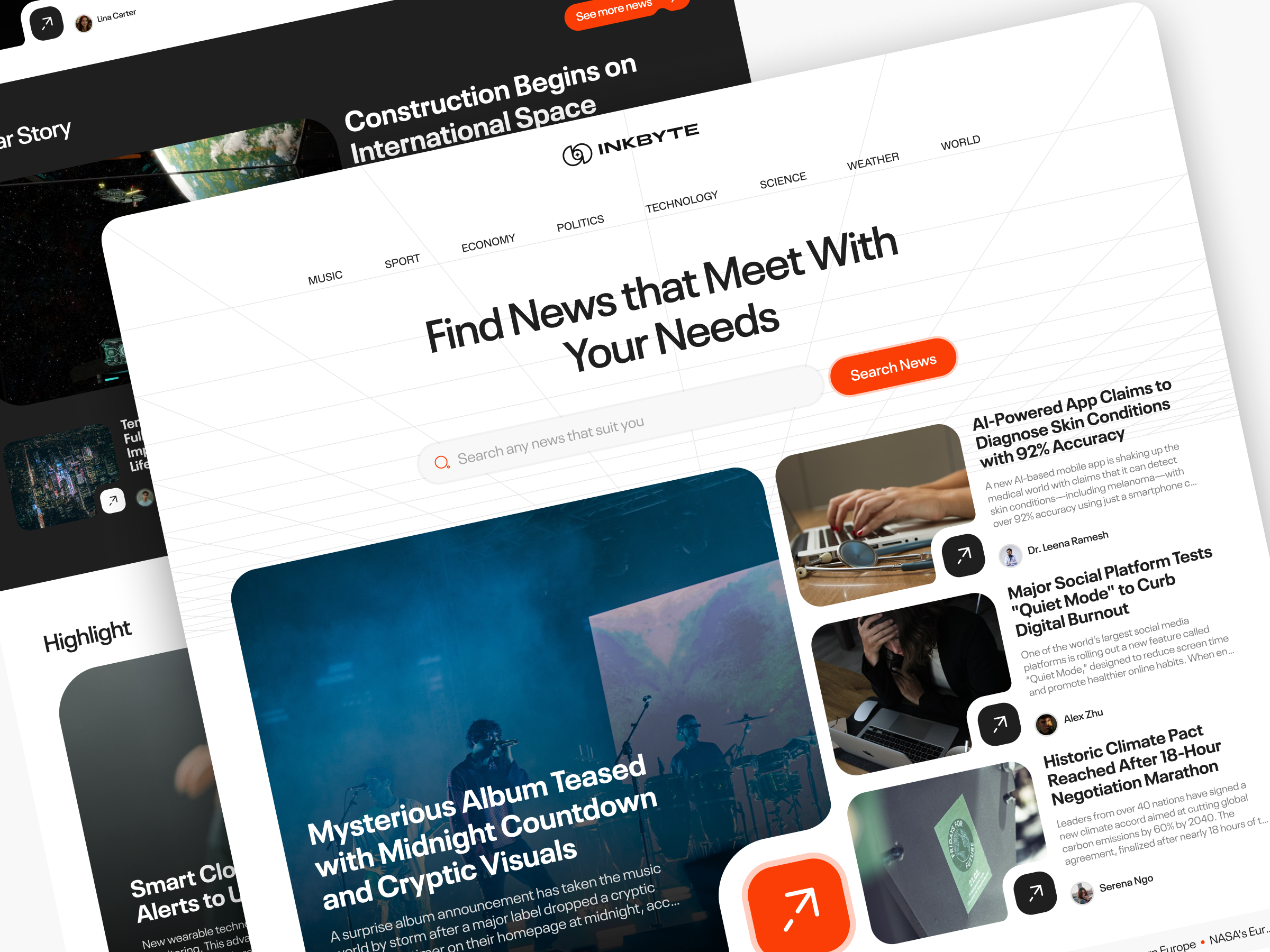 Example of Inkbyte - News Portal Website
