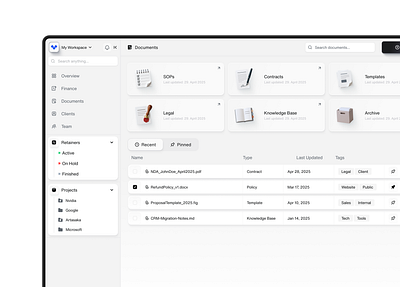 Document Manager dashboard docs document management manager organisation