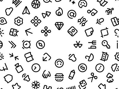 Line vs Solid, Round vs Sharp animation black icon icon set iconography icons jitter loop modern monochrome motion motion graphics rotation round sharp sleek