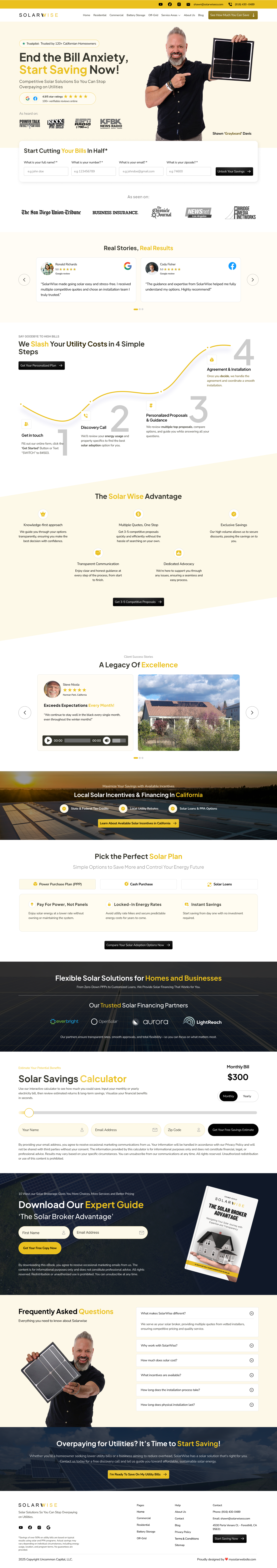 Solarwise – Website Design for a Modern Solar Energy Brand ui webdesign