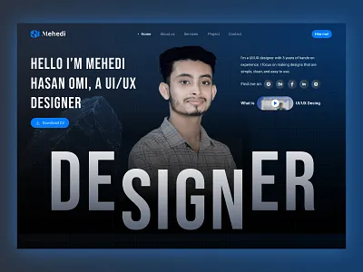 Personal Portfolio UI/UX Design by ExpertSquad brand website branding hero section design home website mobileappdesign moderndesign personal branding personal portfolio personal profile personal website personal website desing portfolio portfolio website portfolio website design responsivedesign uidesign uiuxdesign uxdesign