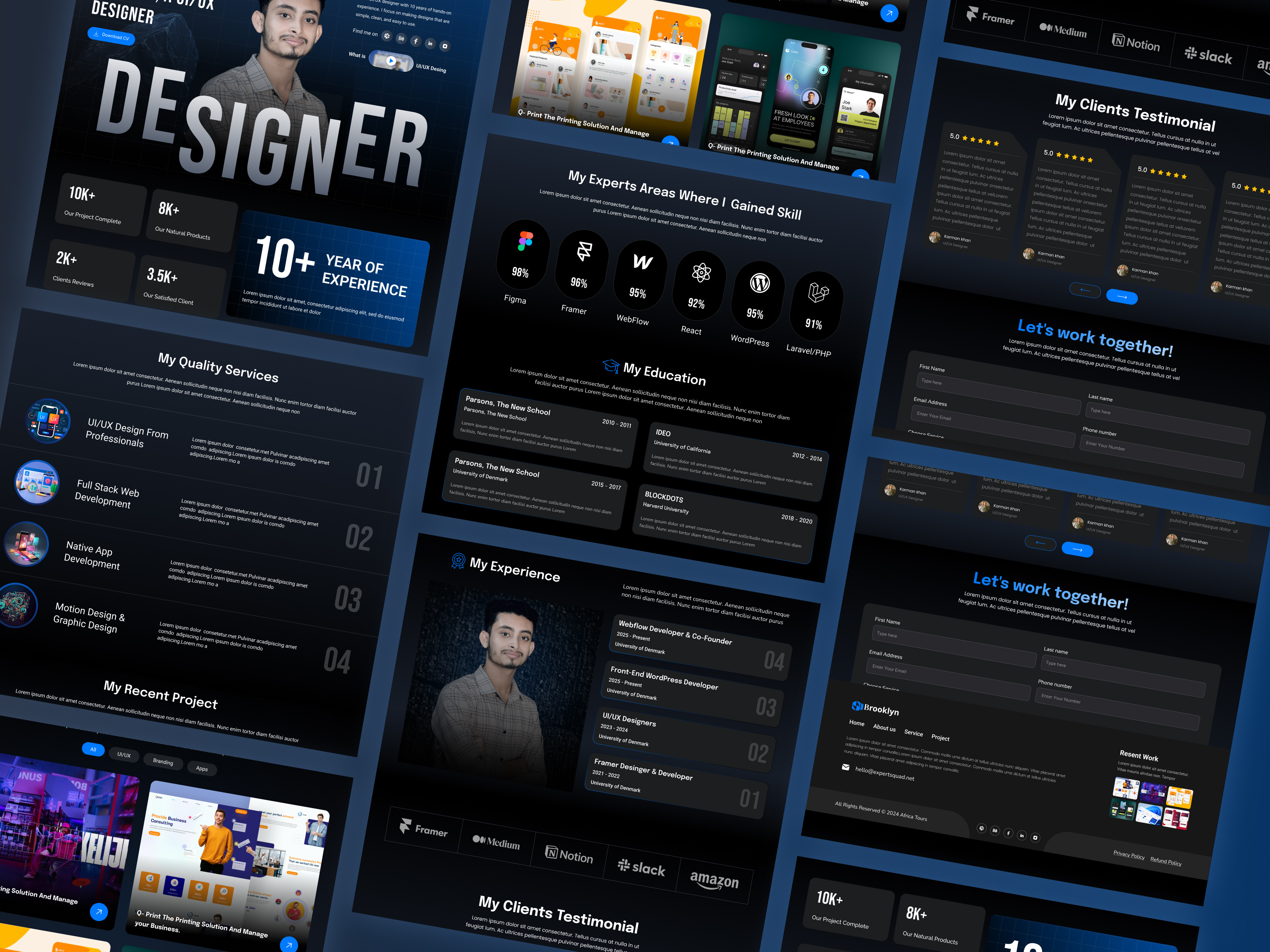 Personal Portfolio UI/UX Design by ExpertSquad by Expert Squad - UI UX ...