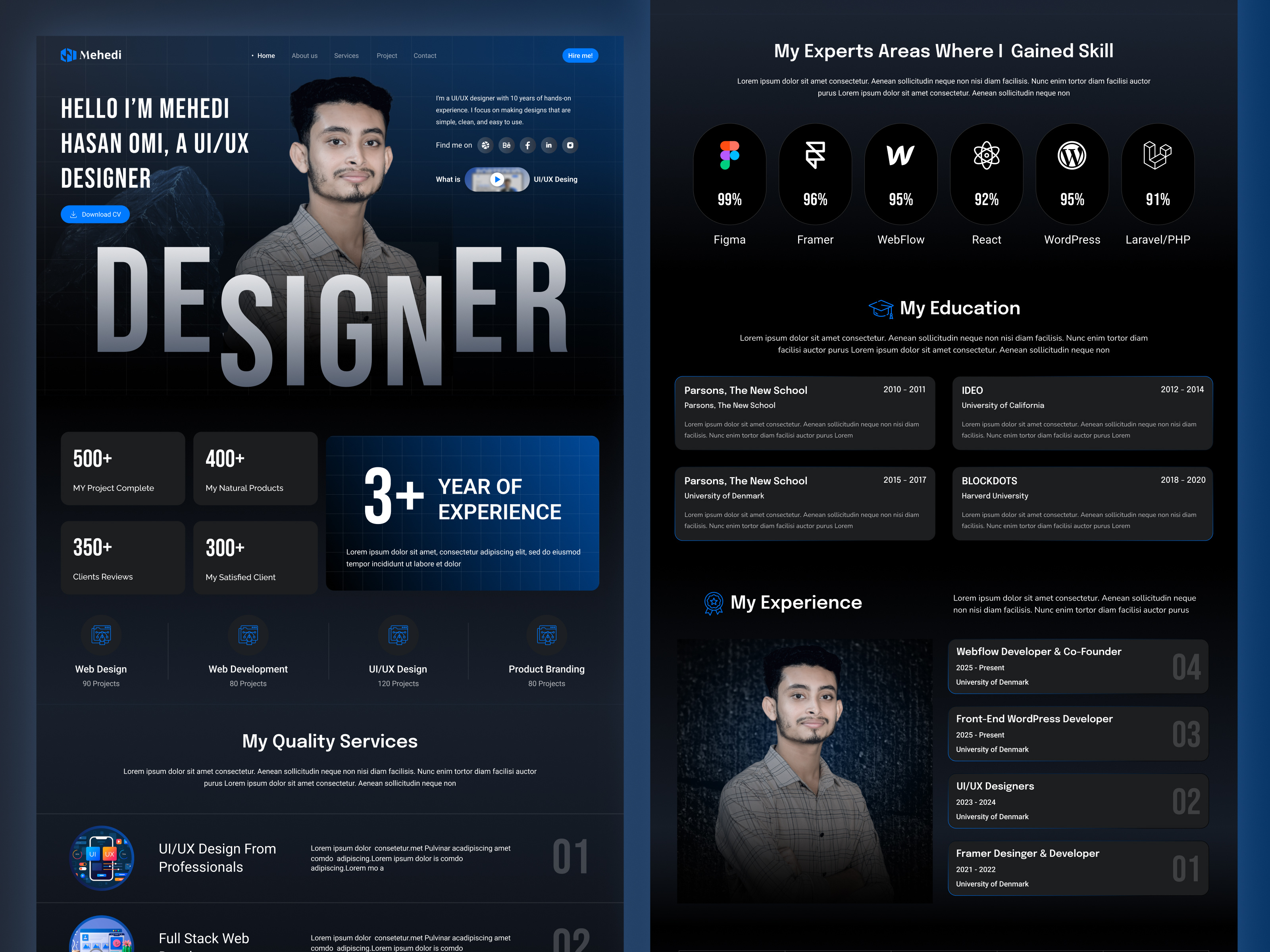 Personal Portfolio UI/UX Design by ExpertSquad by Expert Squad - UI UX ...