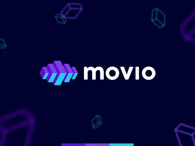 Movie Modern Logo Design block logo blocks creative logo minimal logo modern logo sounsoundwave