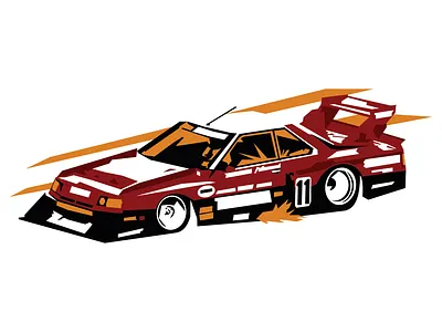 Nissan Skyline RS Silhouette branding design geometric illustration illustrator logo minimal simple ui vector