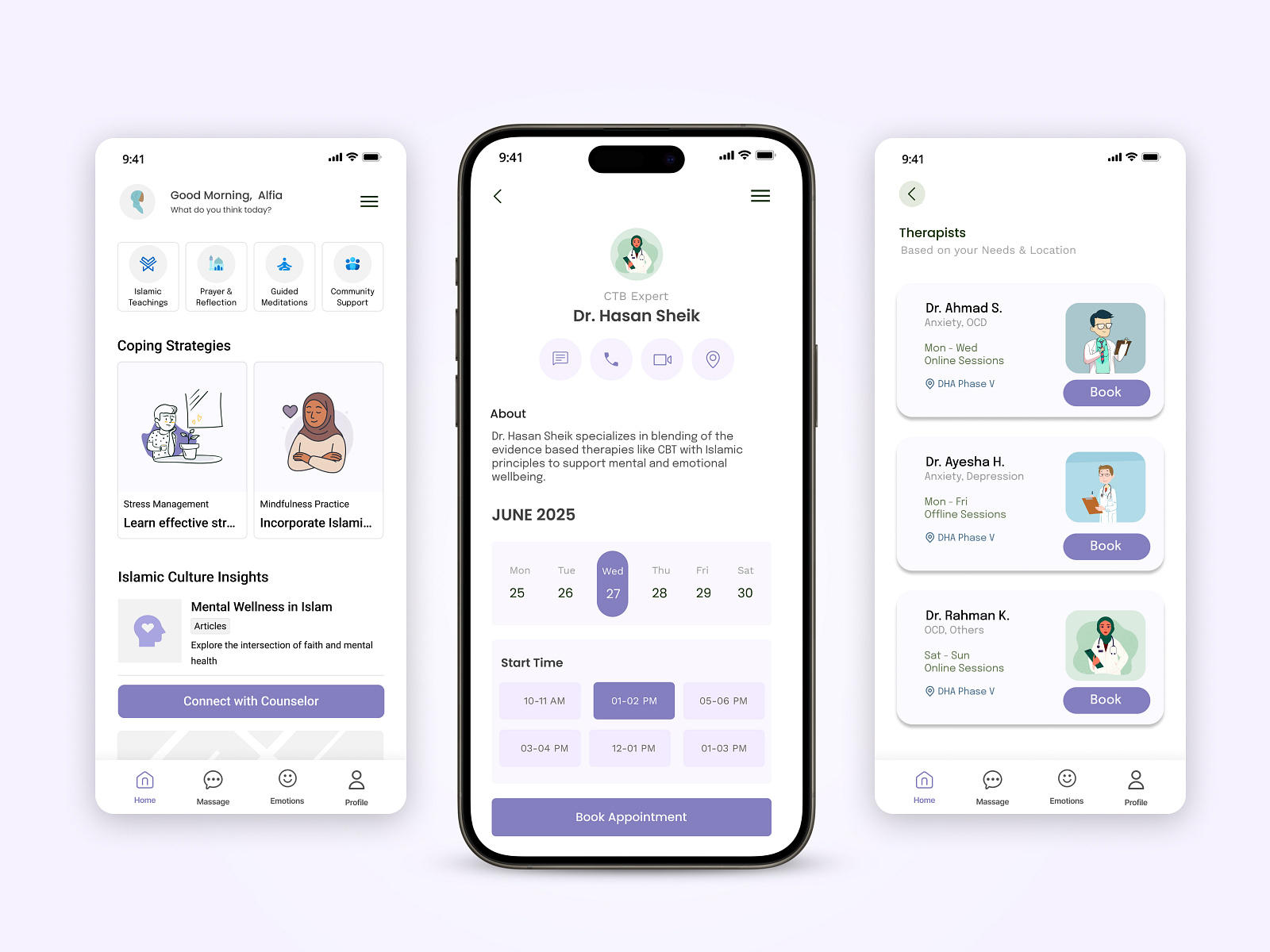 Mental Health App UI Design by Jinnat Ara on Dribbble