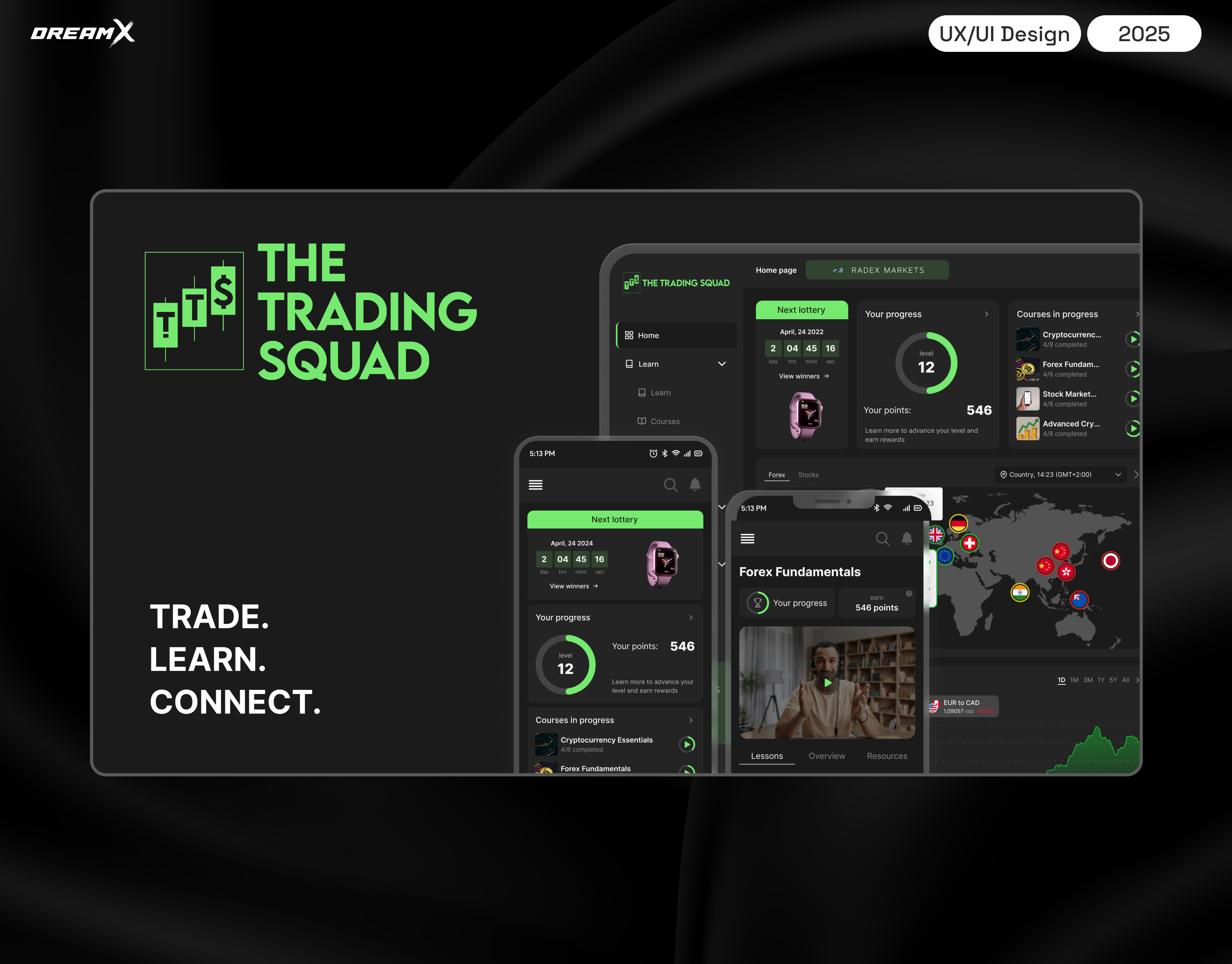 The Trading Squad - Pitch Deck - a next-gen platform for traders pitchdeck trading ui uiux design ux