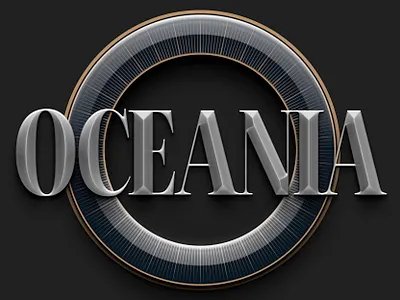 Orwellian Ring of Truth branding logo retro vector