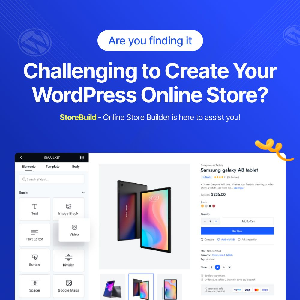 Challenging to create your WordPress online Store? e commerce elementor plugin storebuild woocommerce woocommerce store wordpress plugin