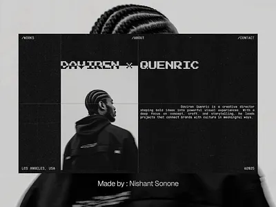 Daviren Quenric big typography bold design clean design editorial layout experimental experimental design layout design minimal design minimalism minimalist design typographic design typography web design web typography