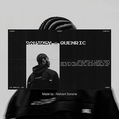 Daviren Quenric big typography bold design clean design editorial layout experimental experimental design layout design minimal design minimalism minimalist design typographic design typography web design web typography