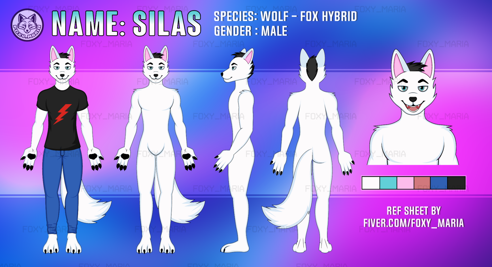Example of Get Furry Fursona Reference Sheet 