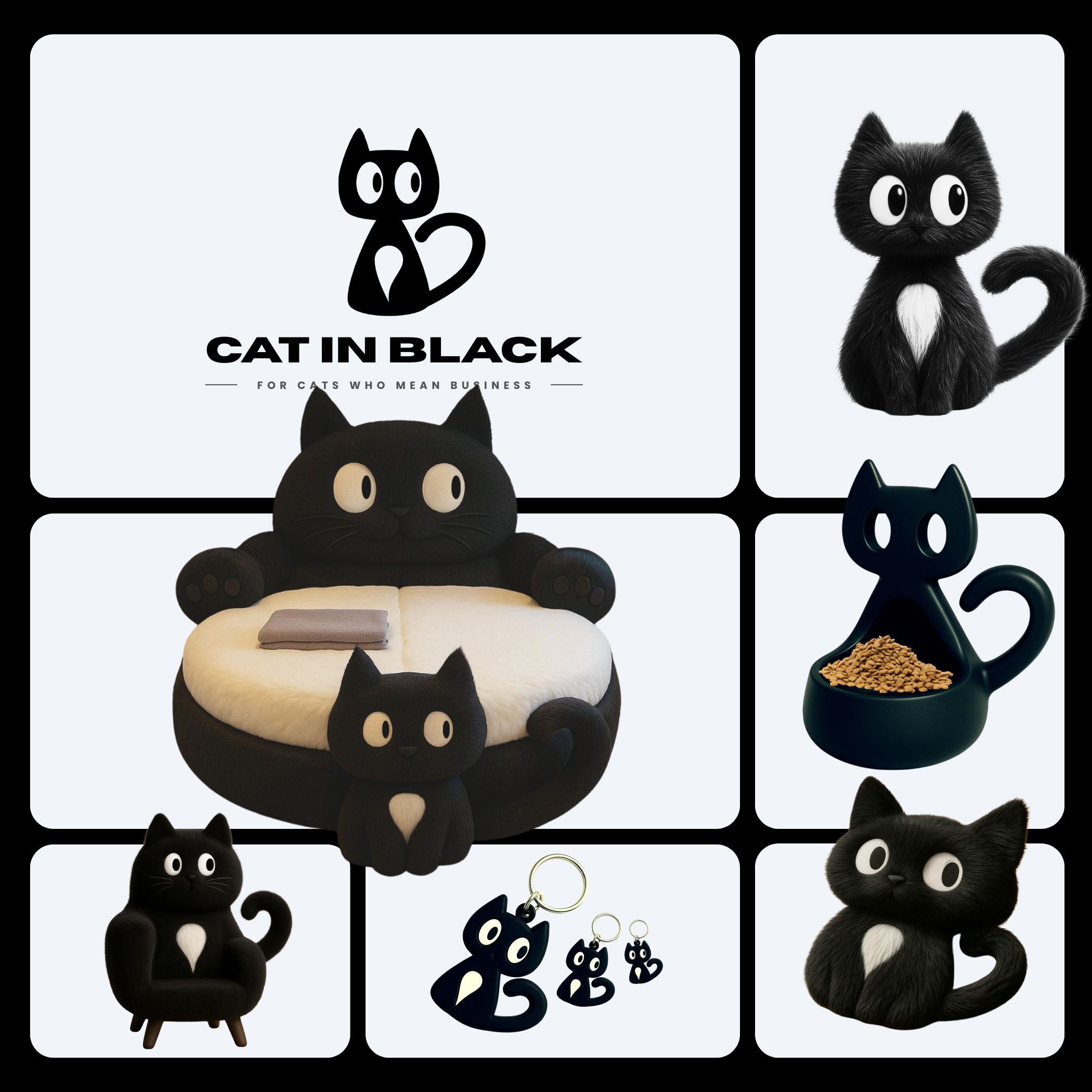 Cat Grooming Products Company Brand Identity Design animal brand identity cat cat branding cat products cats dynamic feline fur grooming hand drawn handcrafted handmade illustration logo minimal modern pet branding pet care symbolic