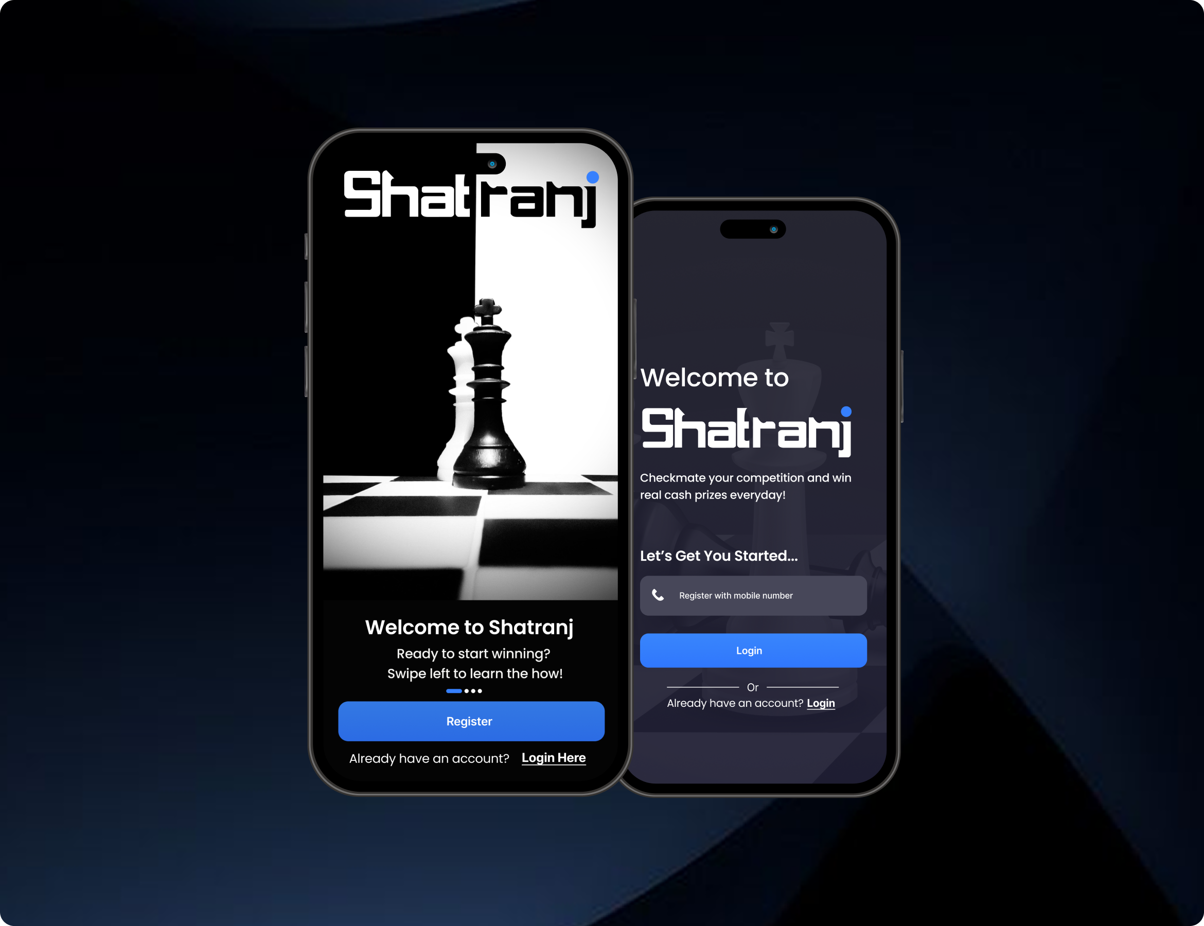 Shatranj – Competitive Chess App UI/UX for Corporate Tournaments adobe app app ui branding chess design figma freelancer game app ui graphic design illustration logo typography ui ux design vector web design
