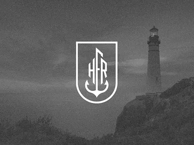 Monogram proposal anchor branding emblem gf logo monogram naval ocean