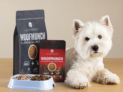 Woofmunch dog & pet food pouch packaging design brand identity branding dog food elementor pro graphic design landing page packaging packaging design pouch design pouch packaging product design product packaging redesign typography uiux we deverlopment web design website website design wordpress