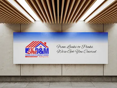 THE D&M ZUCCA GROUP LOGO DESIGN dm roofing