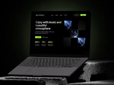 DriftBeats - Concert Landing Page concertdesign darkmode design eventmarketing eventui illustration landing page musicindustry musictech ticketdesign ui ux uxdesign webdesign