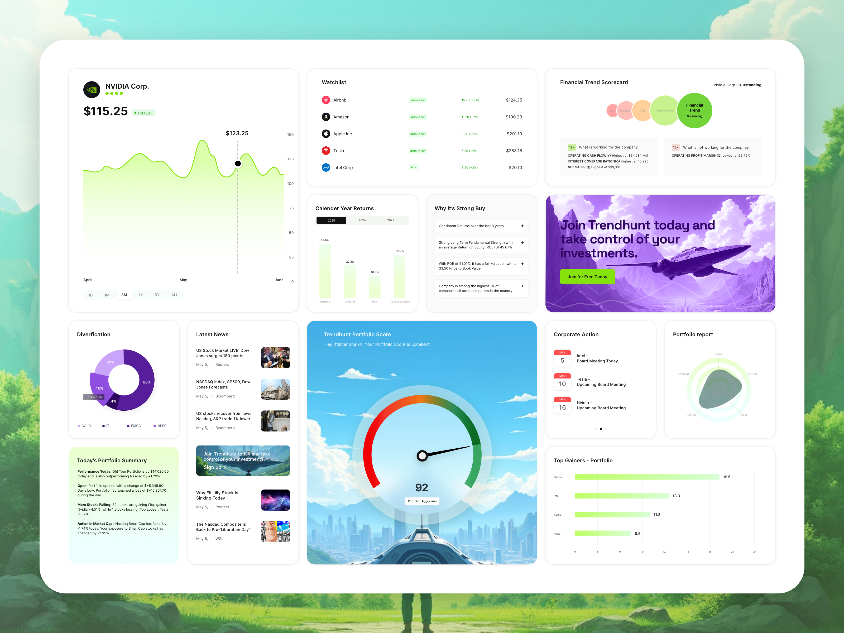 Card Components - Trendhunt design icons illustration landing page product ui uiux design web website website design