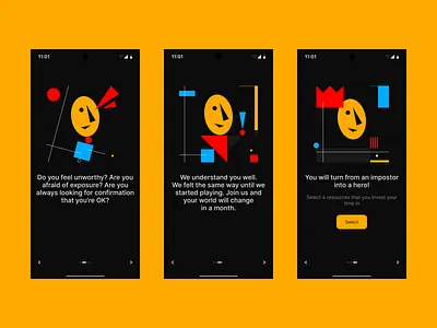 Imposter+ Upgrade Yourself app ui ux