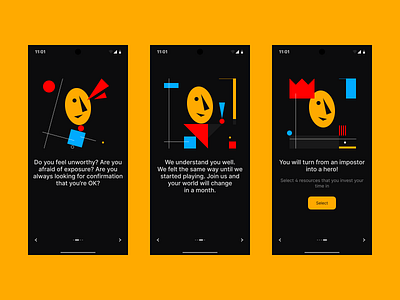 Imposter+ Upgrade Yourself app ui ux