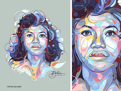 Marsinah abstract artstyle colorful curve design illustration mayday people portrait portrait illustration unique vector vectorart