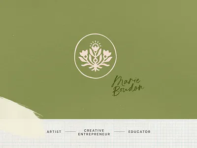 Marie Boudon Brand Design art education branding artist branding artist logo brand design branding design floral logo flower logo graphic design illustration logo logo design