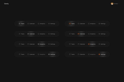 Clarity Navigation Exploration design glass glass effect navigation ui ui design