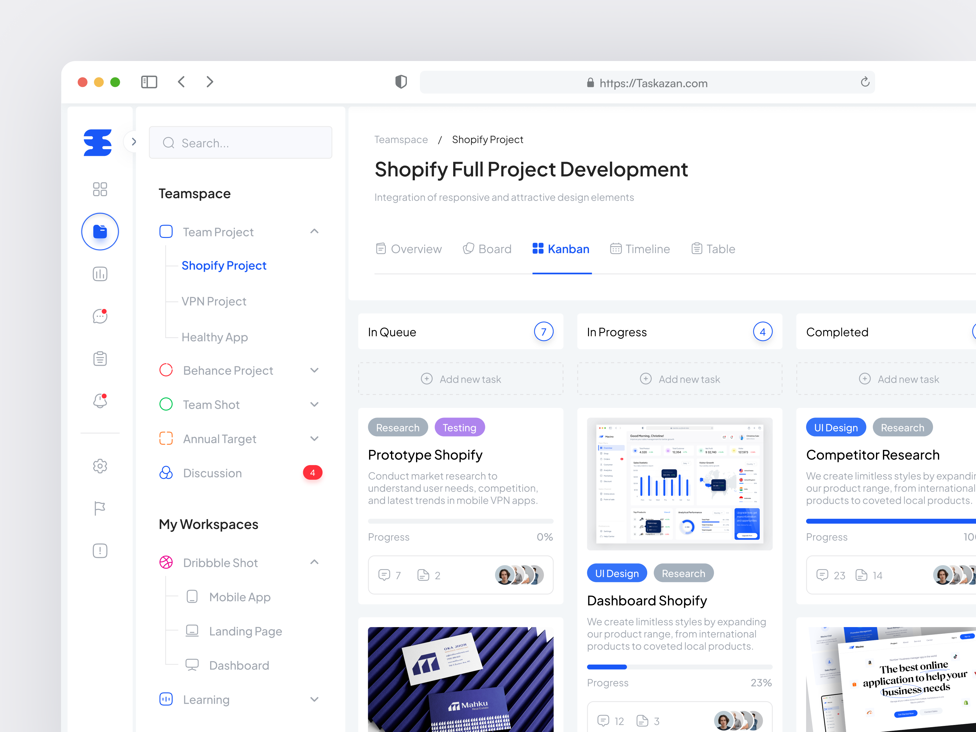 Taskazan - Task Management Dashboard activity board business calendar daily dashboard data kanban management planner product product design saas table task task management timeline ui work workflow