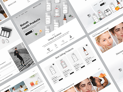 Health Supplements Website Design branding design designer developer ecommerce fitness health healthcare iconic popular product detail page product page recent shopify skincare supplement web design webflow website design woocommerce