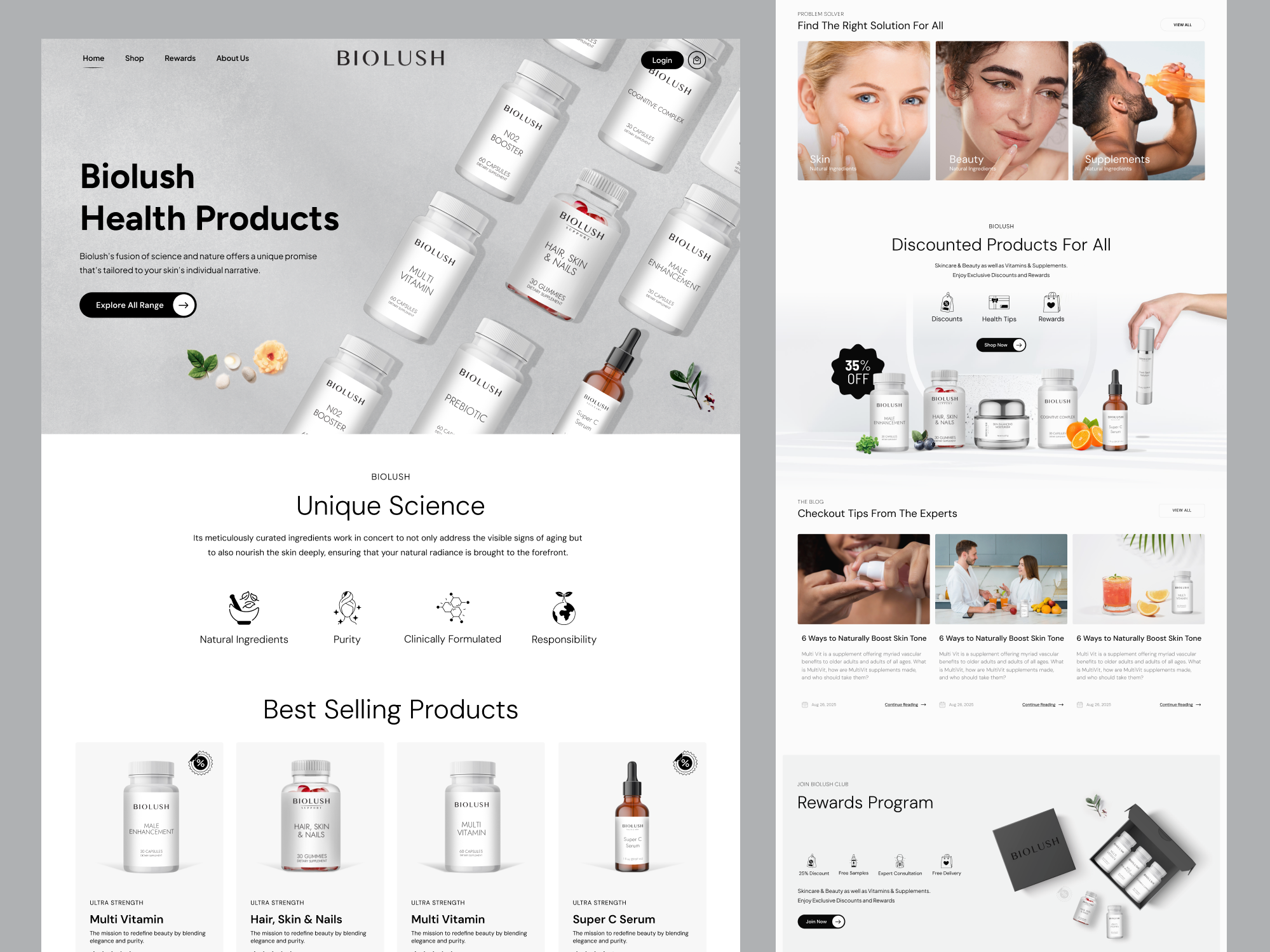 Example of Responsive Landing Page + Shopify + Seo