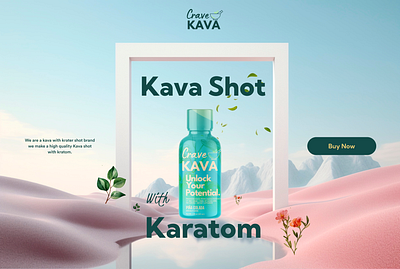 Landing page Concept of Kava for Health Care coffee creative desert drink energy food hero banner iconic kava lake landing page mountain popular recent shopify surreal tea water web design wordpress