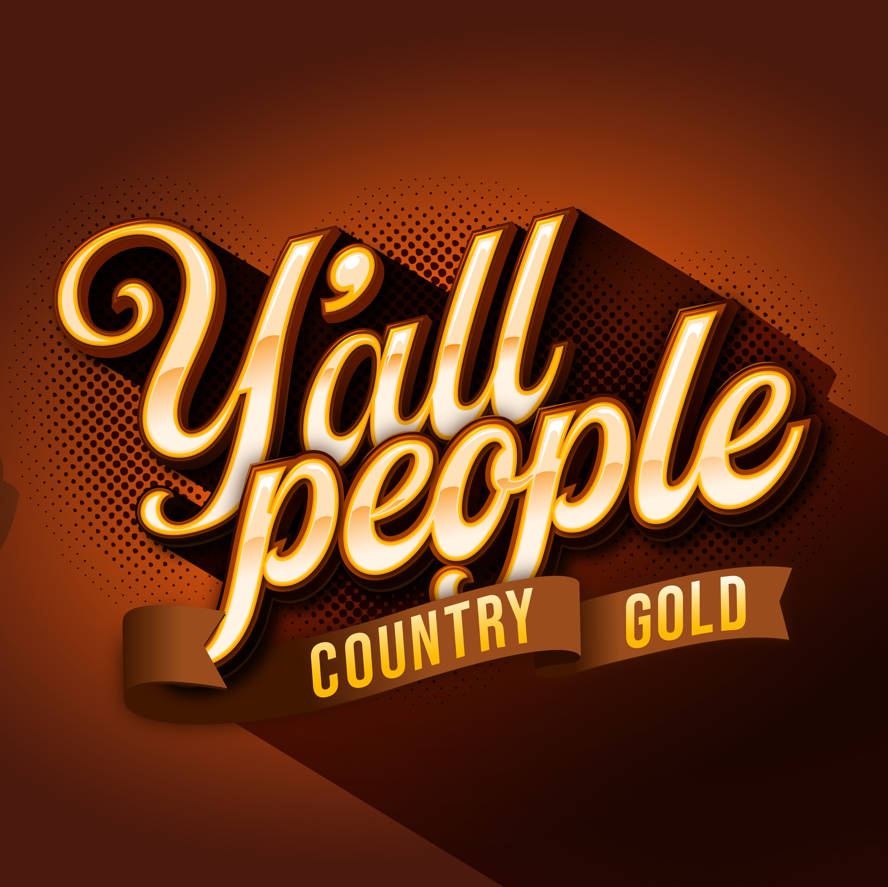 Y'all People 2d design graphic design illustration illustrator people shiny tulsa typography vector yall