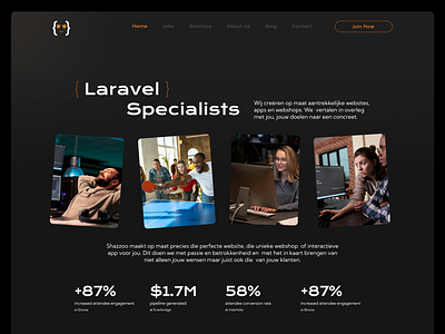 Development Agency Landing Page for Sale agency coding creative design developer development experts landing page laravel minimal office portfolio sports studio team technology template web design webflow wordpress