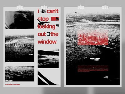 10-minute poster exercise Outside a plane window branding figma graphic design illustration photography poster typography ui vector