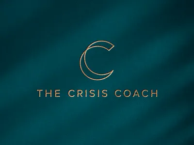 Crisis Coaching Branding archetype branding c counseling crisis design gold graphic design letter c life coach logo luxury teal vector