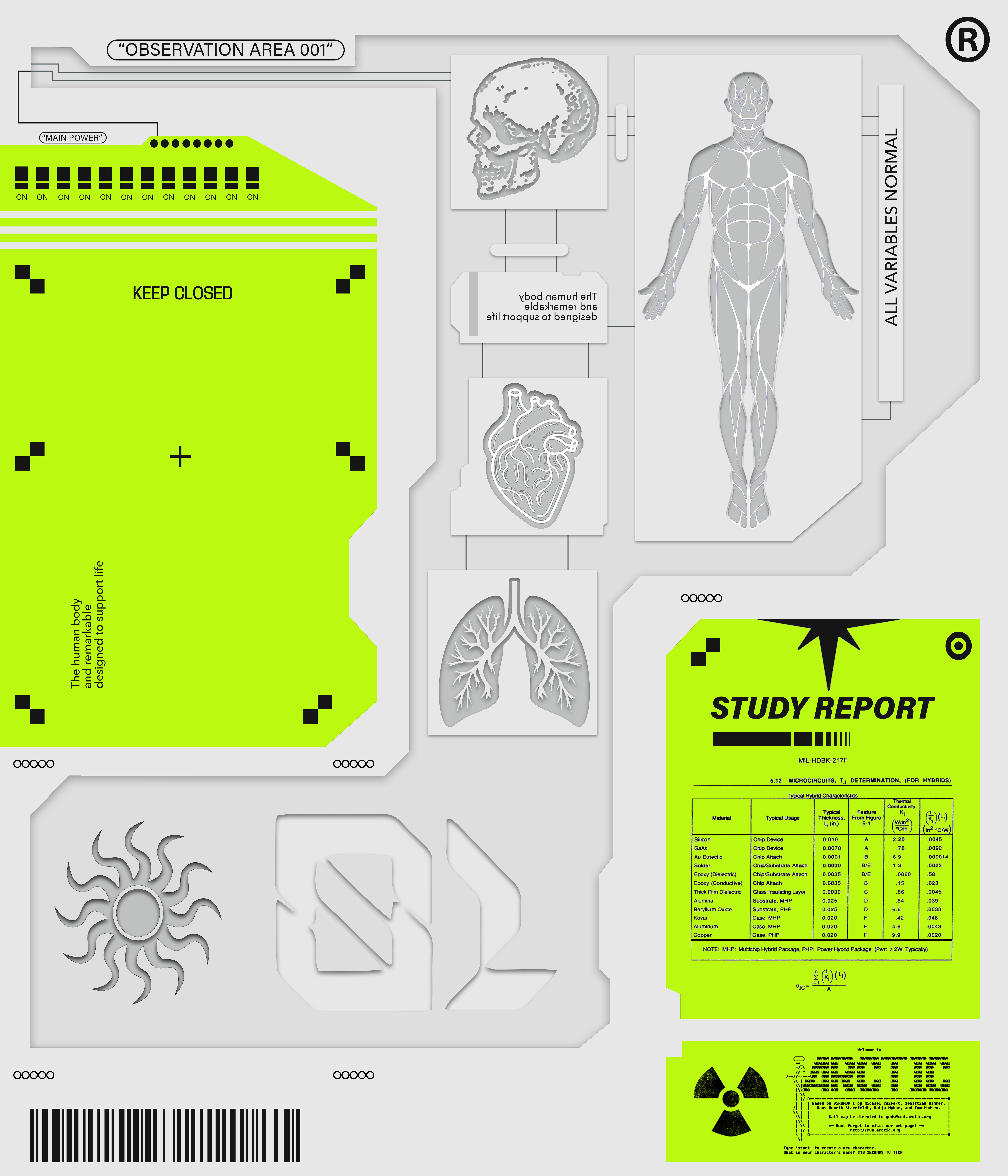 Observation Area graphic design poster