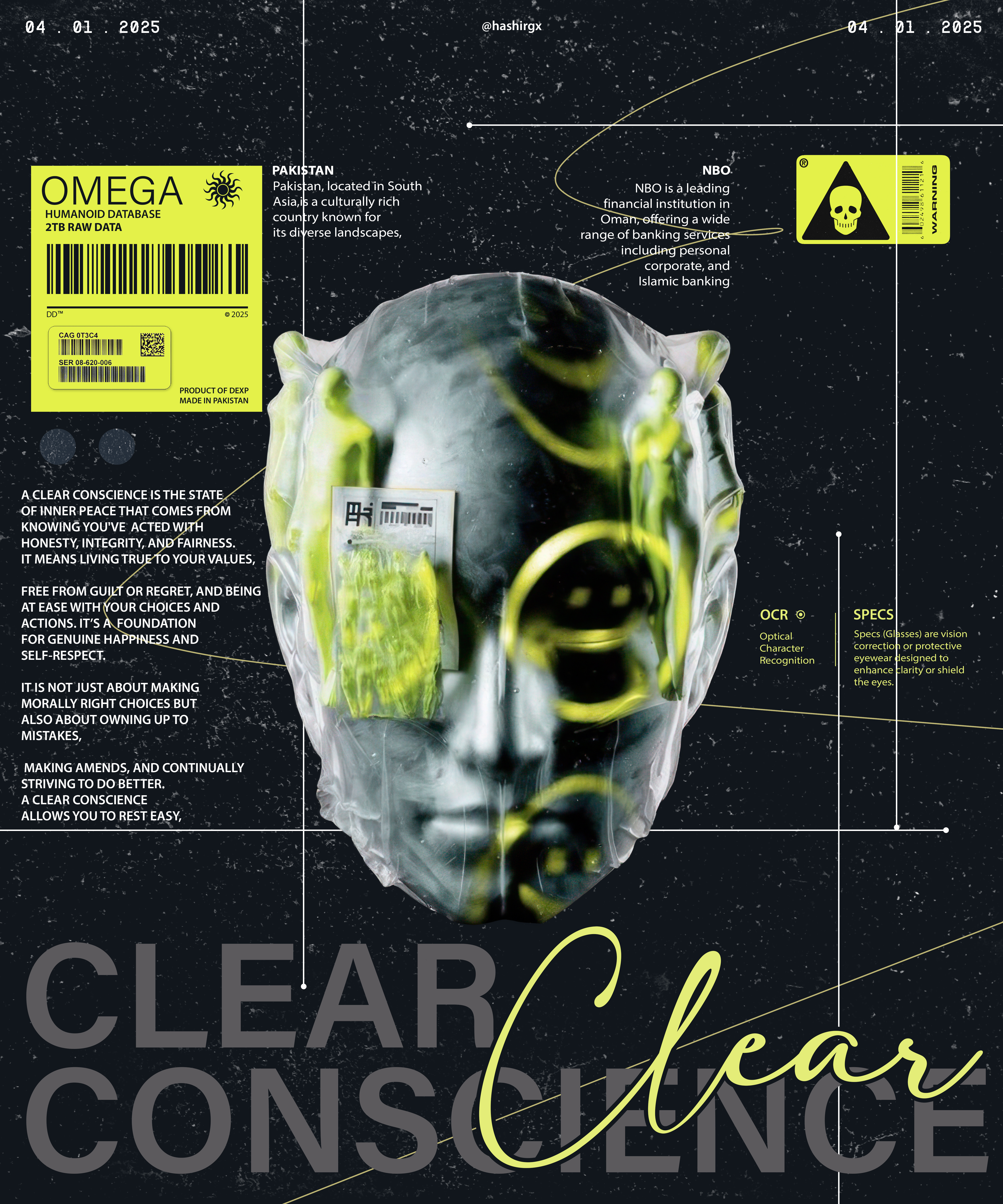 Clear Conscience graphic design poster