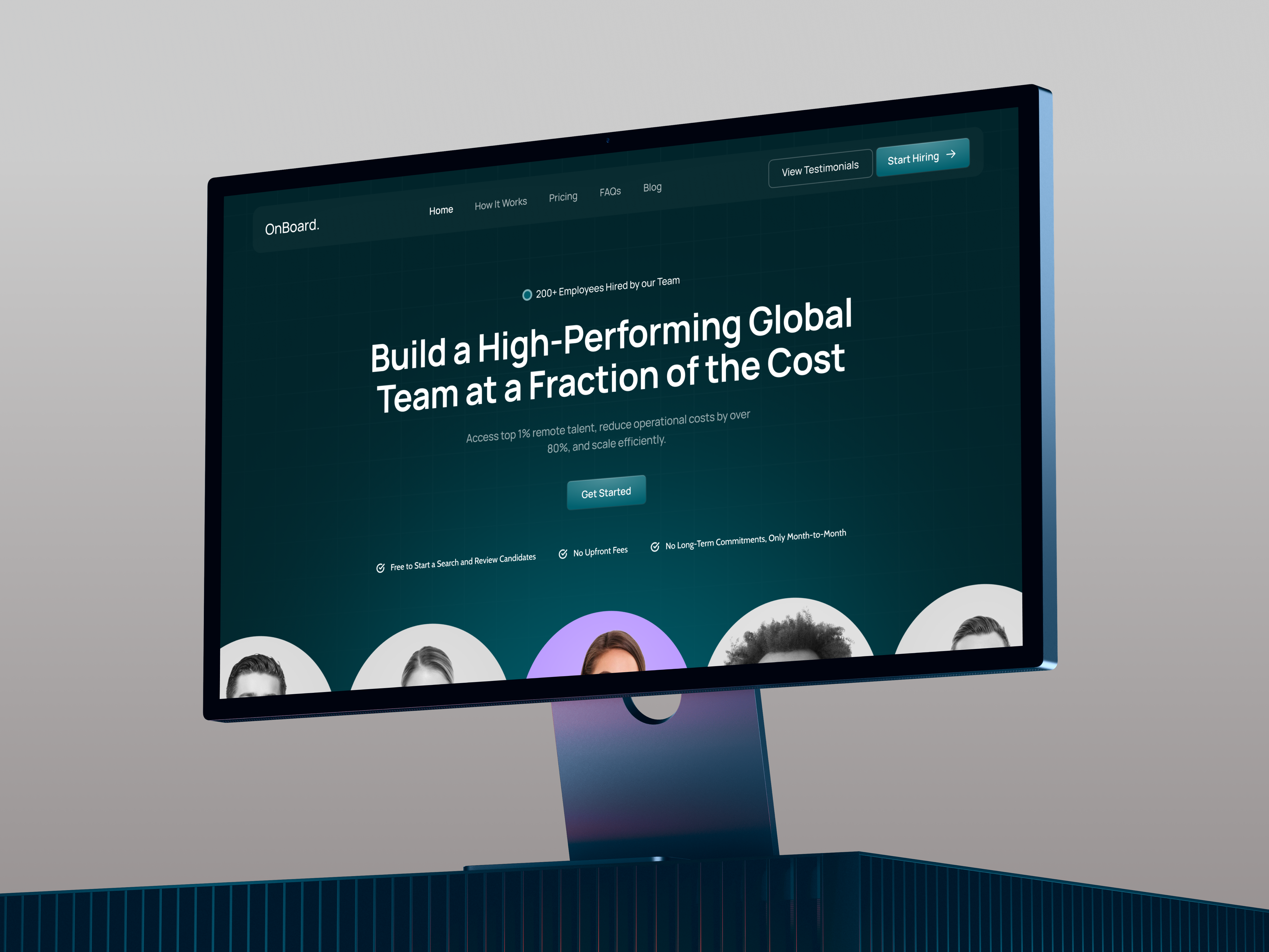 OnBoard - A Global Hiring Landing Page Design | Orbix Studio cost design find job global graphic design hiring job job marketplace landing page low orbix studio platform product design recruitment team ui ux web design website