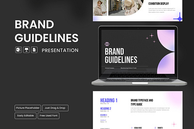 Brand Guideline Presentation catalog clothing fashion model photography ppt