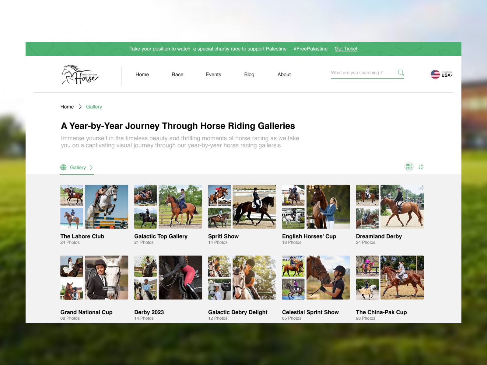 Riding Club - Concept Website club concept derby design feature horse mobile app mobileui riding riding club riding horse ui web website webui