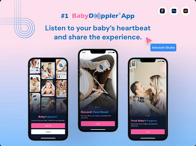 Designing for Heartbeats – Baby Doppler UX Case Study adobe app babydoppler branding casestudy design figma graphic design illustration logo typography ui uiux ux vector webdesign