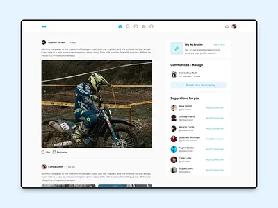 Social Web App social app ui uiux web app