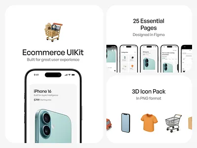 Ecommerce App UI Kit app ecommerce ecommerce app ecommerce ui kit ui ui design ui kit ux