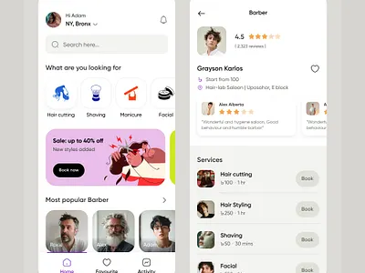 🧔‍♂️ Barber Booking App Concept app design appointment booking booking platform grooming minimal design mobile app mobile design style ui ui design user research ux desing