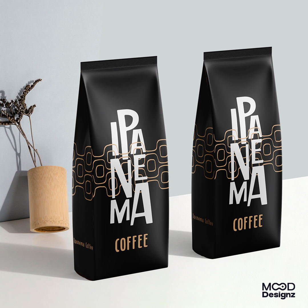 IPANEMA COFFEE PACKAGING DESIGN by Mood Designz coffee label coffee label design label design packaging design