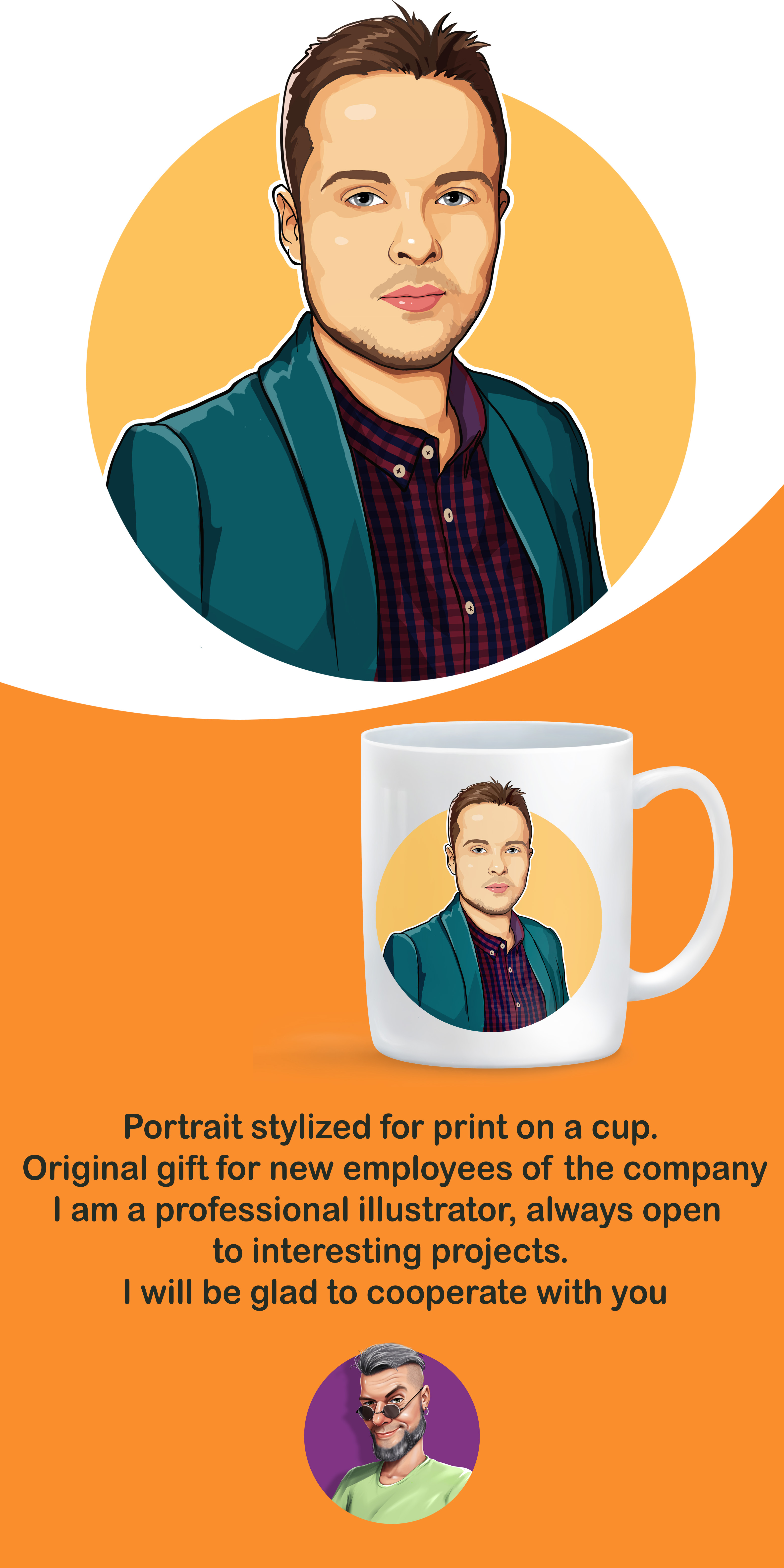 Portrait GTA style adobe photoshop art caricature cartoon character design drawing gta portrait print sketch