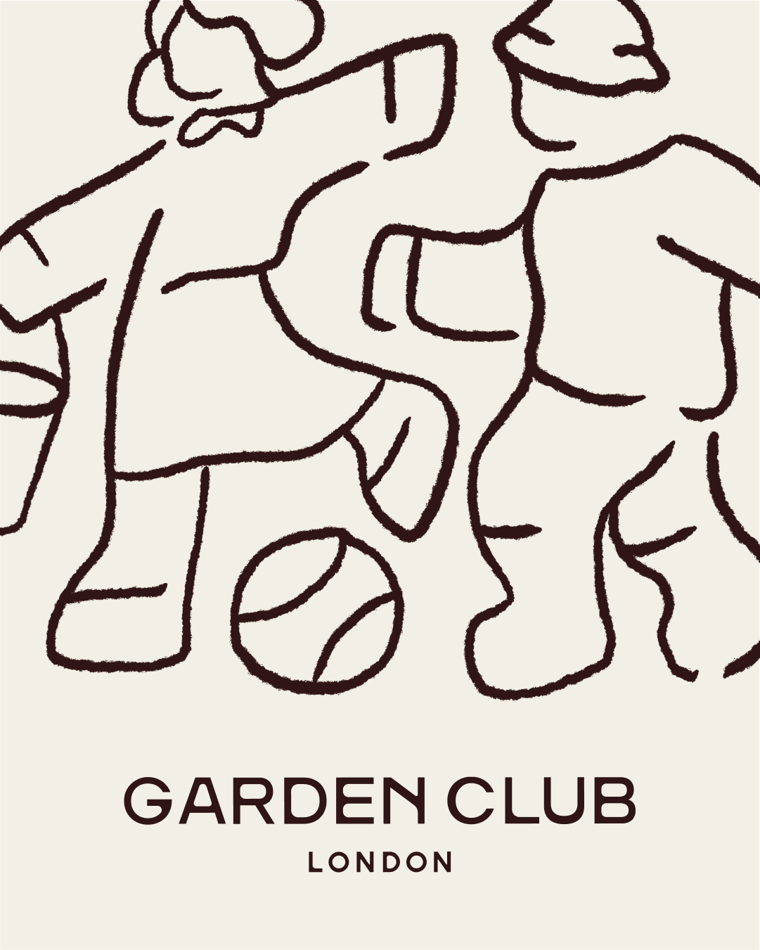 Logo and illustrations for Garden Club London branding illustration logo
