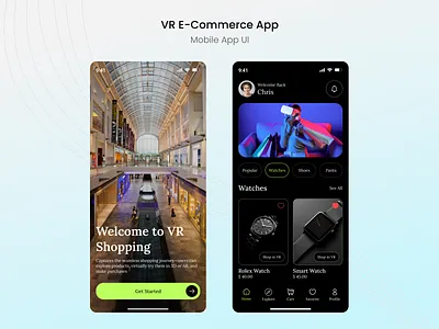 VR E-Commerce Mobile App design figma minimal ui ui design uiux ux
